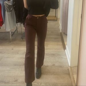 Brown pants flared